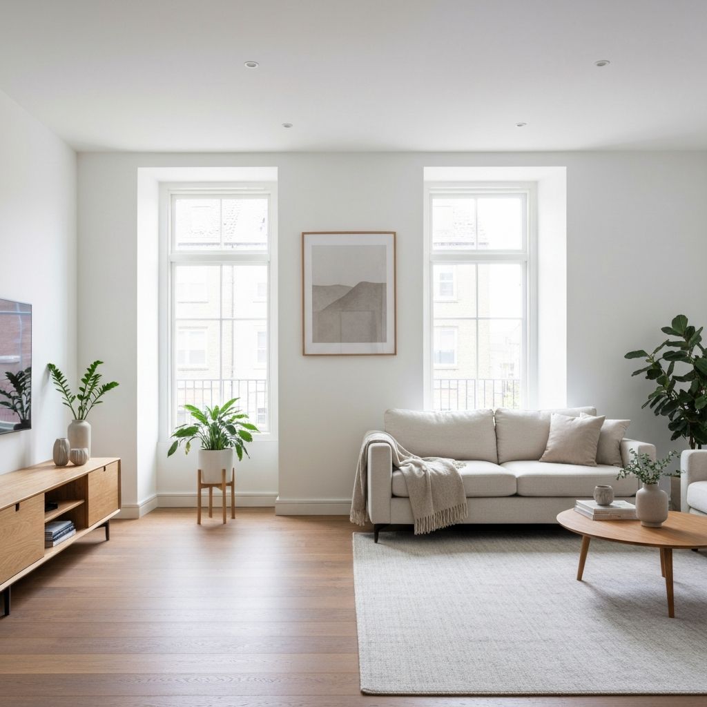 Modernes Wohnzimmer nach Renovierung