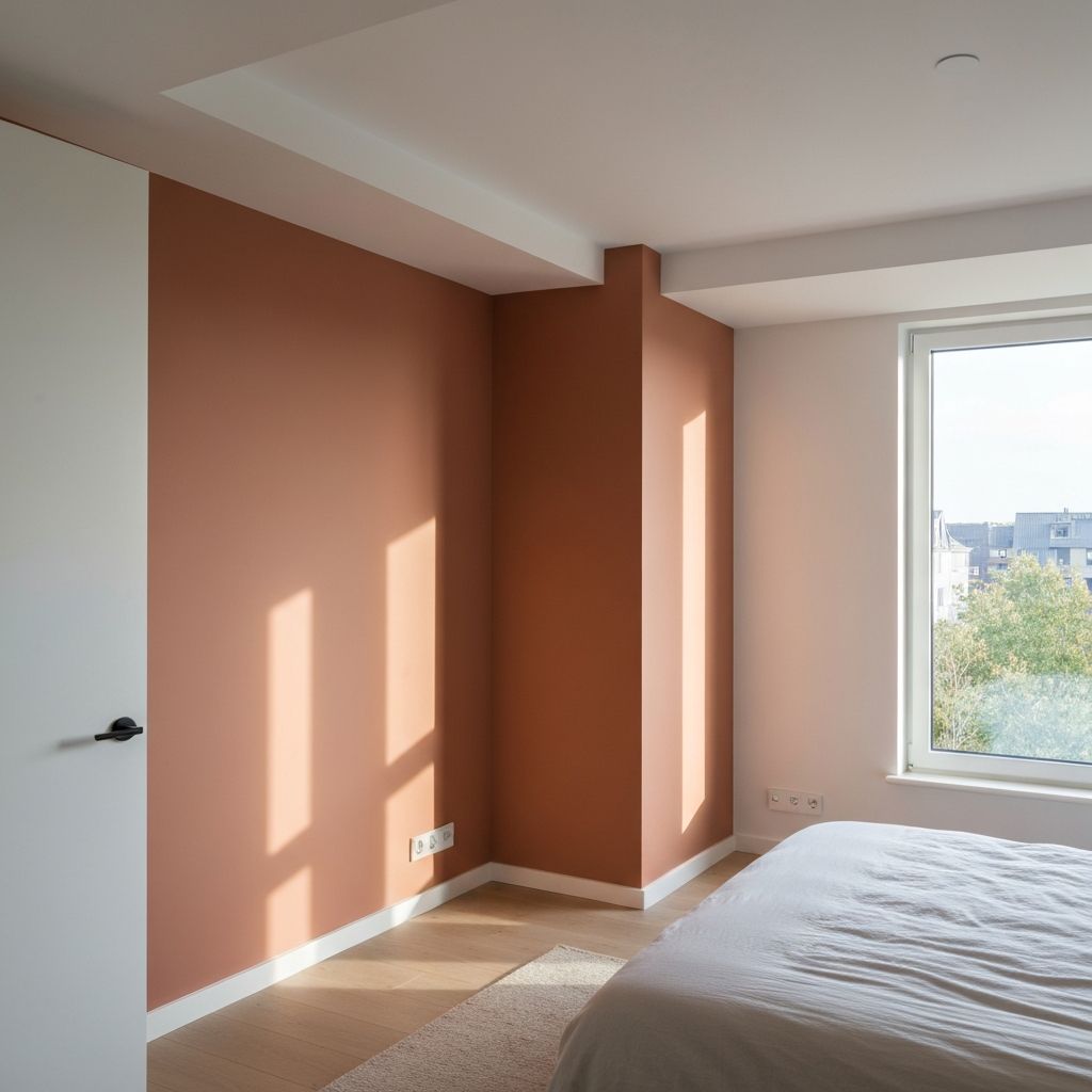 Schlafzimmer mit Akzentwand